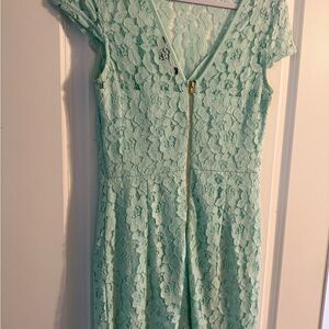 Elegant Lace Mint Green Dress